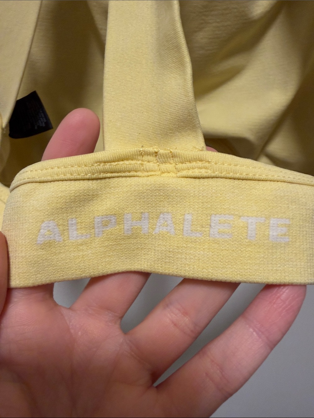Alphalete Yellow Strappy Cutout Sports Bra - Picture 3 of 4